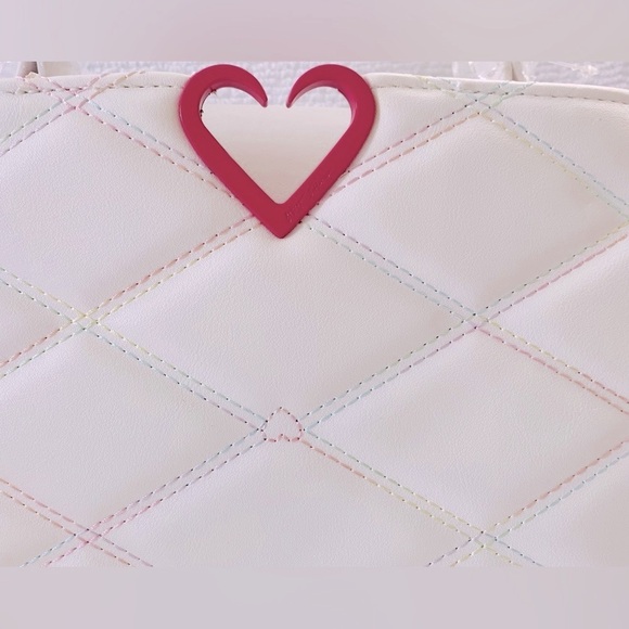 Betsey Johnson XO Double Compartment Hattie Small Satchel / Crossbody - Picture 9 of 14